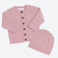 Baby Sweater & Hat Set - Pink - Default Image