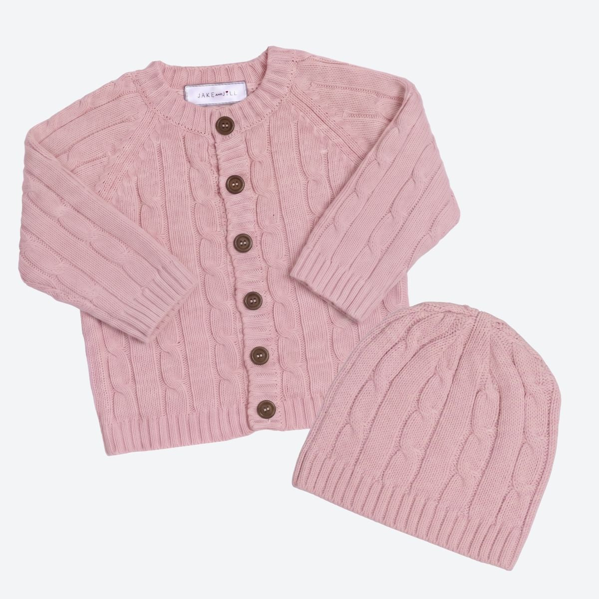 Baby Sweater & Hat Set - Pink - Default Image