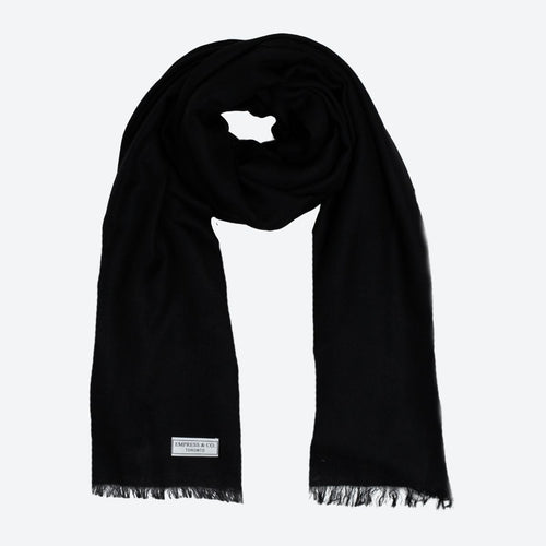 Black Cashmere Scarf - Default Image