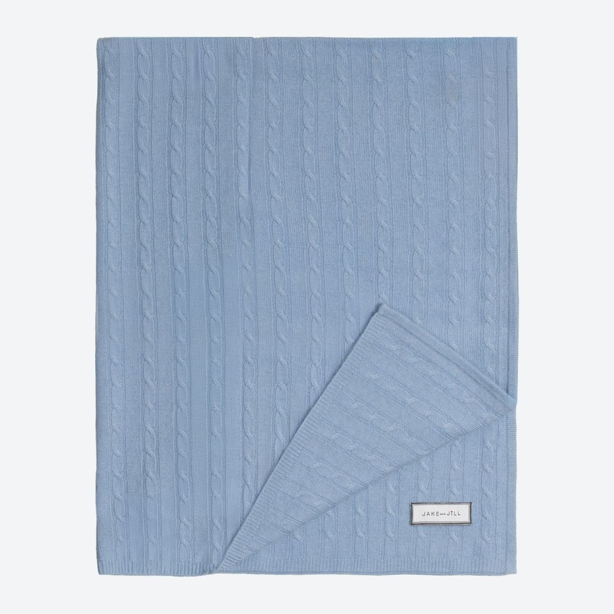 Jake and Jill Blue 100% Cashmere Blanket - Default Image
