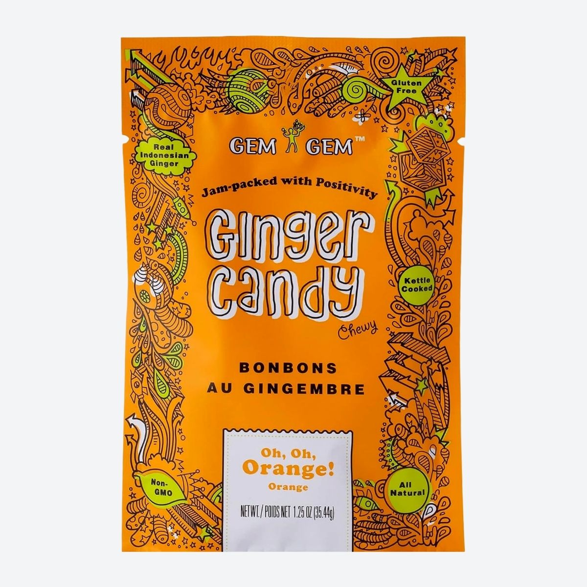 Gem Gem Ginger Candy (Orange) - Default Image
