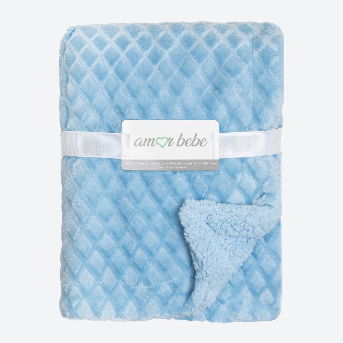 Amor Bebe Blue Baby Blanket - Default Image
