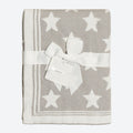 Grey Stars Baby Cable Knit Blanket - Default Image