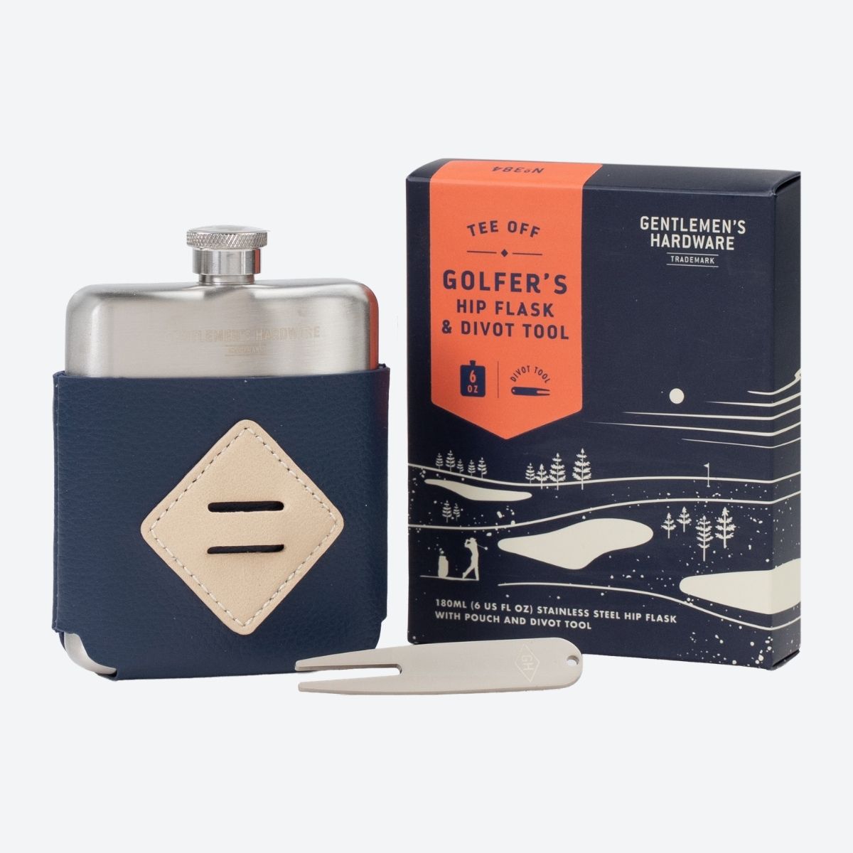 Golfer's Hip Flask & Divot Tool Set - Default Image