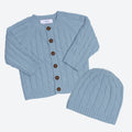 Baby Sweater & Hat Set - Blue - Default Image