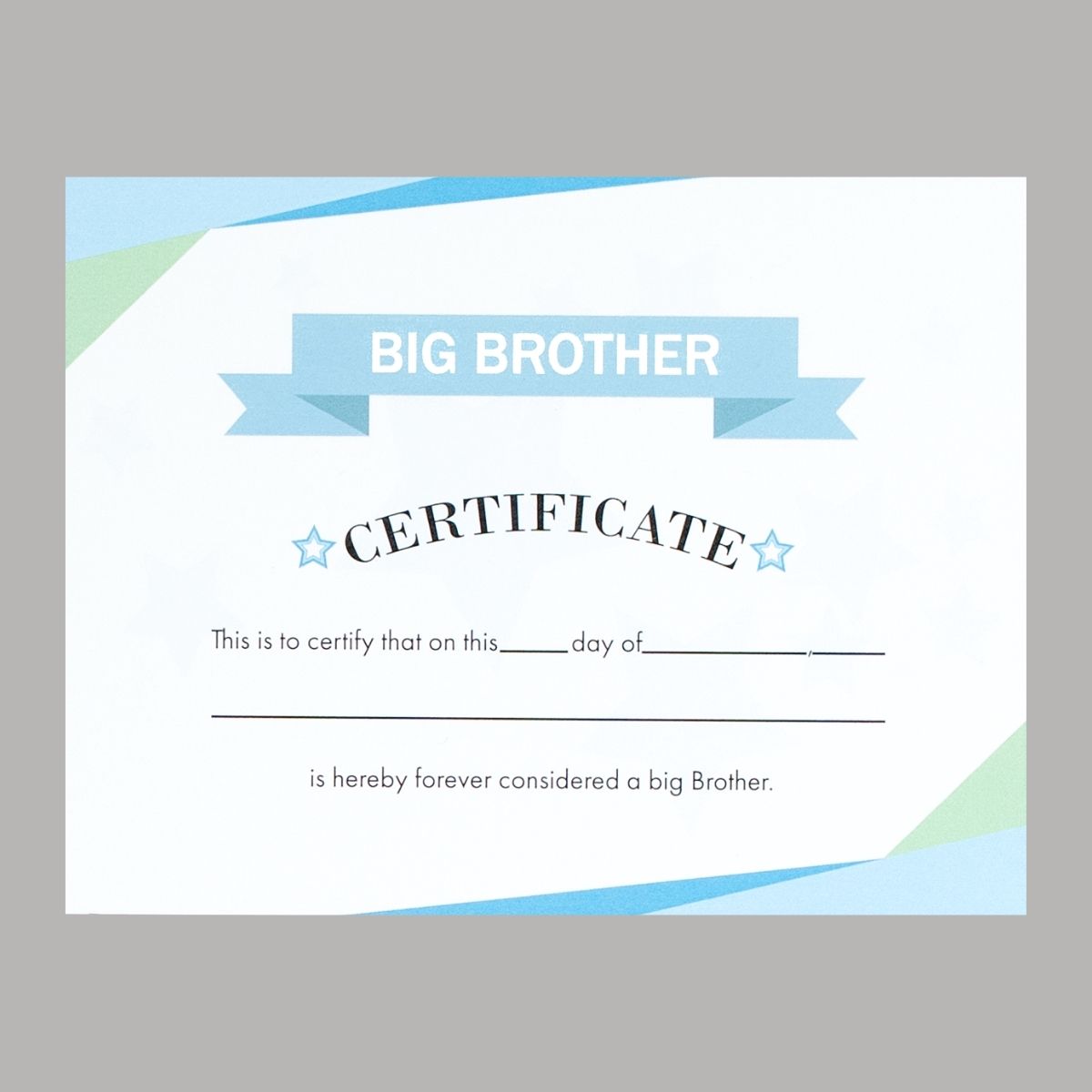 Big Brother Certificate - Default Image