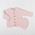 Baby Sweater & Hat Set - Pink