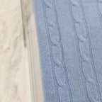 Jake and Jill Blue 100% Cashmere Blanket